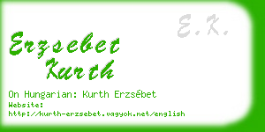 erzsebet kurth business card
